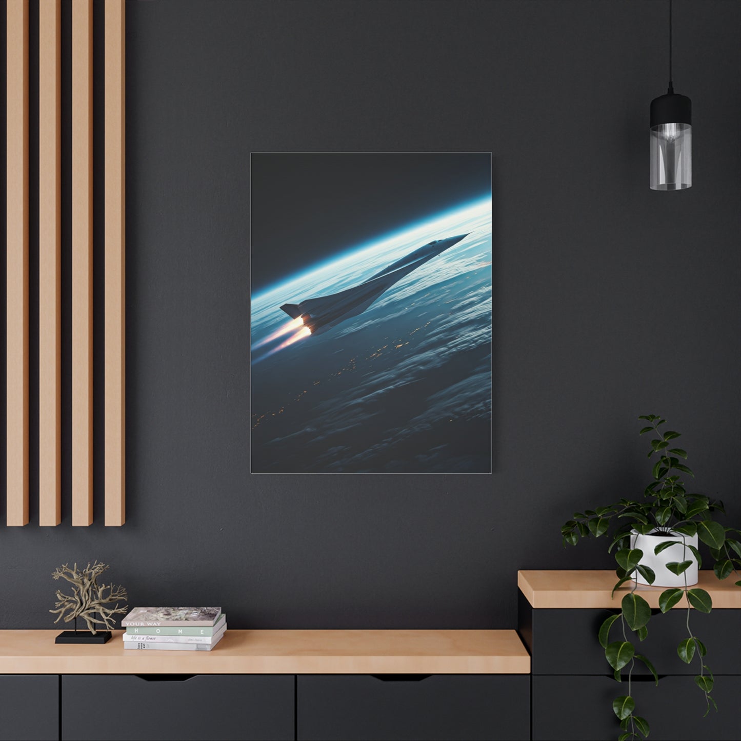 Elegant Concept Aircraft Above Clouds Wall Art & Canvas Prints