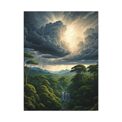 Stormlight Over Emerald Jungle Valley Wall Art & Canvas Prints