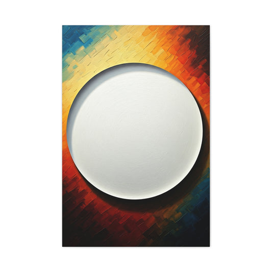 Celestial White Orb Modern Abstract Wall Art & Canvas Prints
