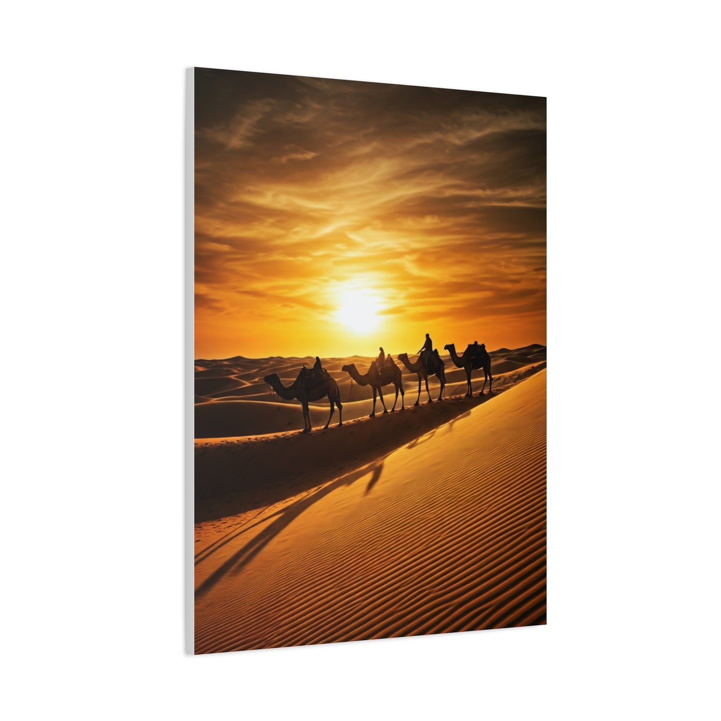 Desert Caravan Sunset Journey Wall Art & Canvas Prints