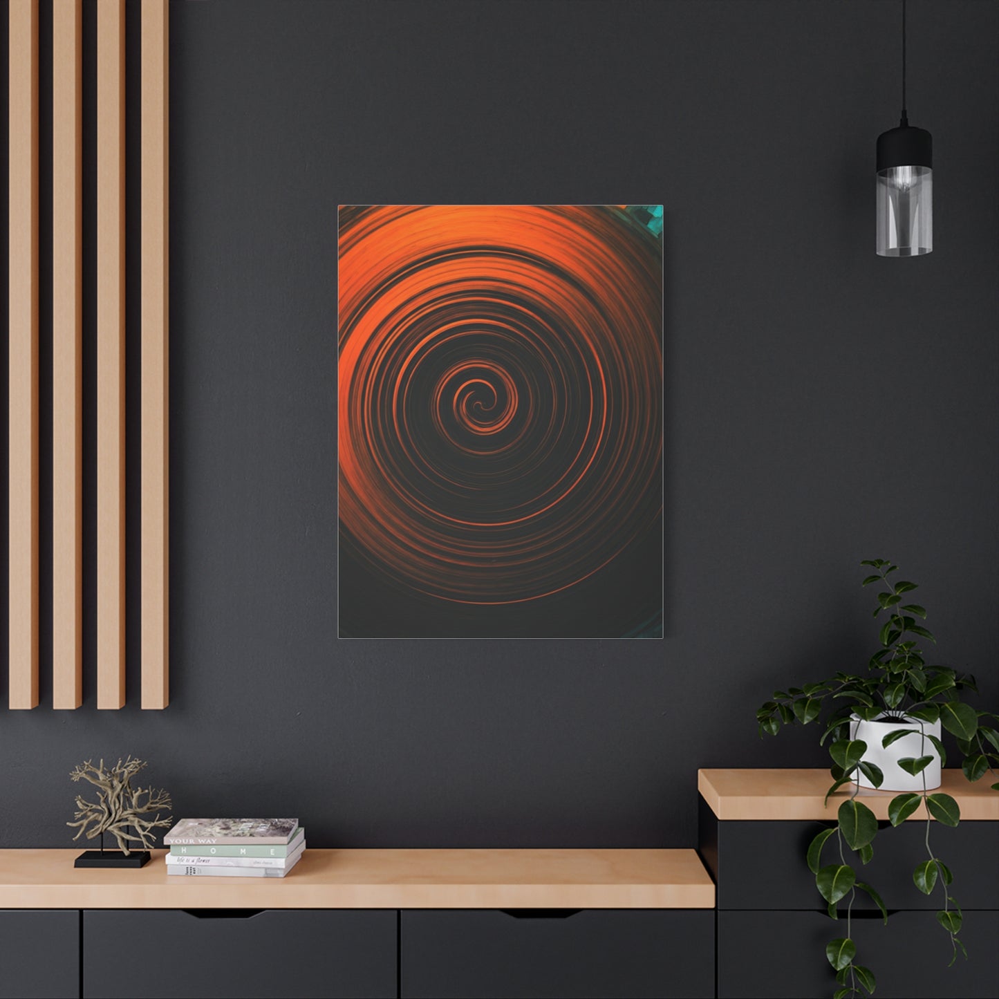 Amber Vortex Spiral Abstract Wall Art & Canvas Prints