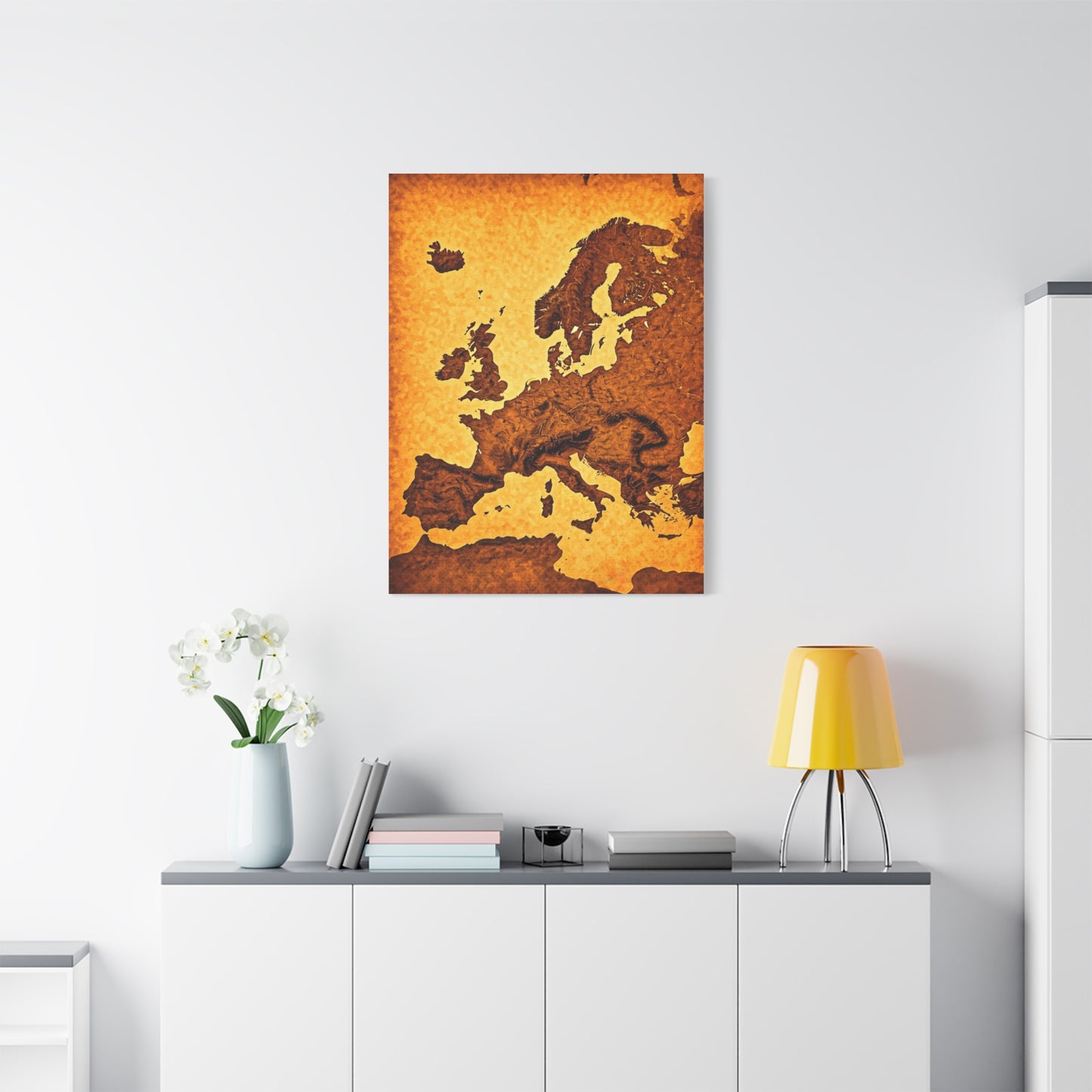 Classic World Scroll Map Wall Art & Canvas Prints