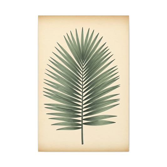Palm Leaf Minimalist Illustration Wall Art & Canvas Prints