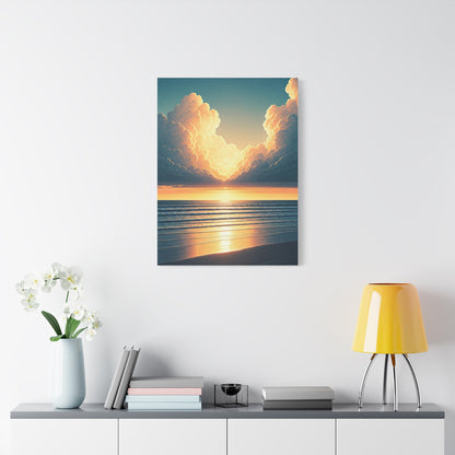 Golden Cloudburst Sunset Waves Wall Art & Canvas Prints
