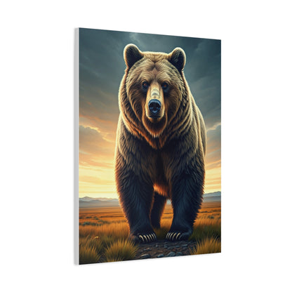 Golden Sunset Bear Landscape Wall Art & Canvas Prints