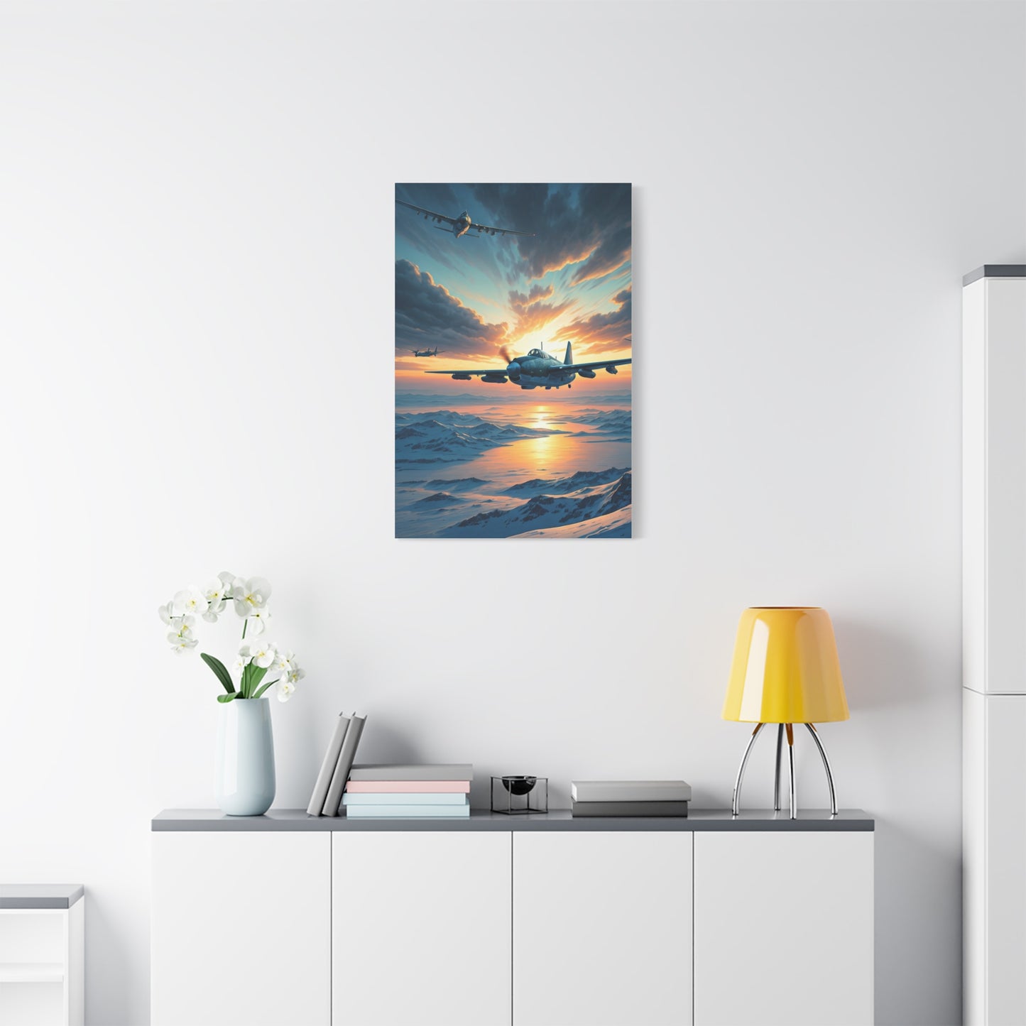 Dawn Jet Breakthrough Over the Clouds Wall Art & Canvas Prints