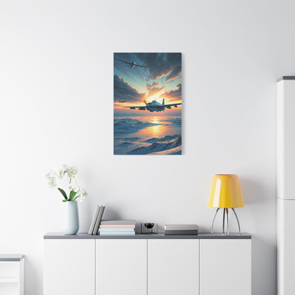 Dawn Jet Breakthrough Over the Clouds Wall Art & Canvas Prints