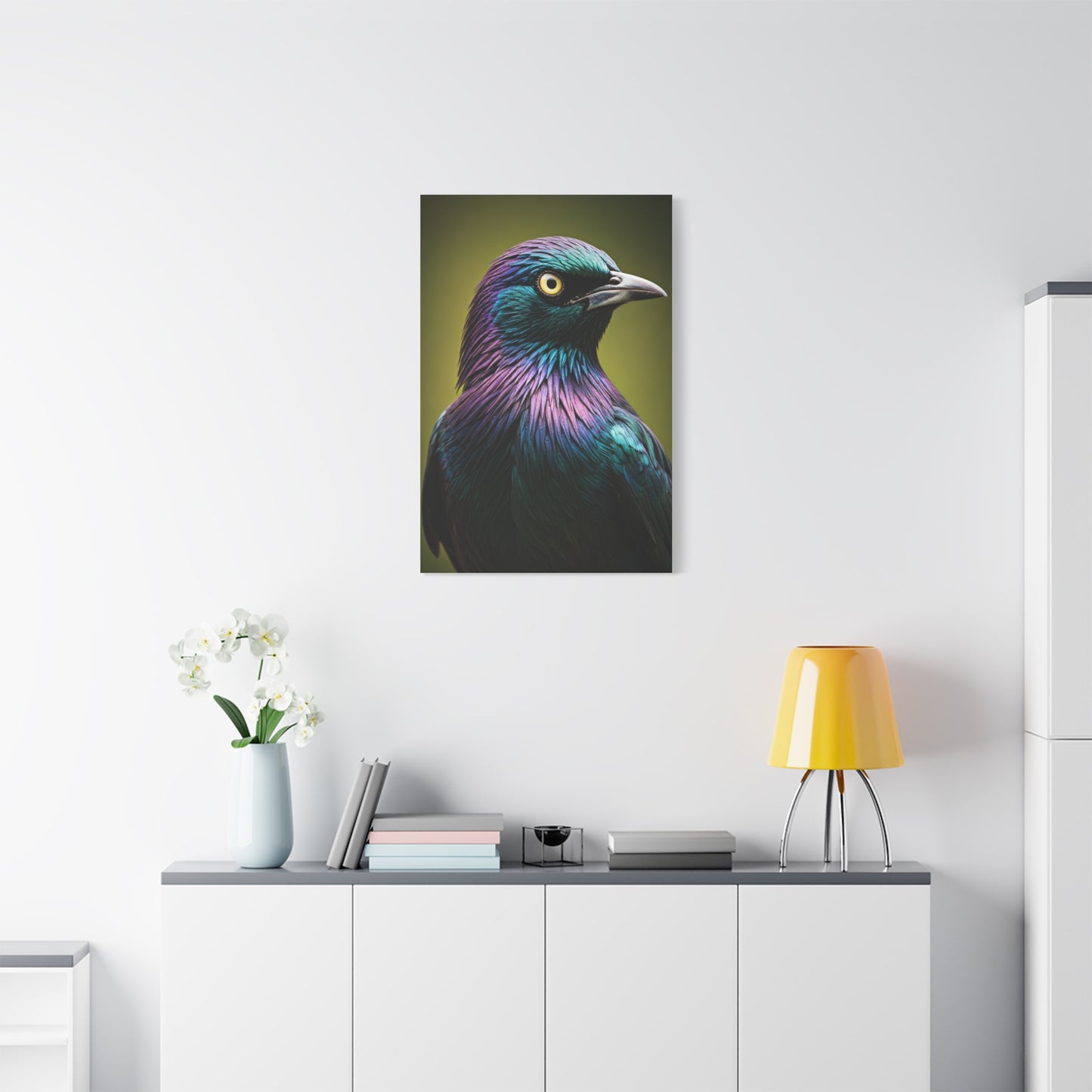 Iridescent Pigeon Portrait Wall Art & Canvas Prints