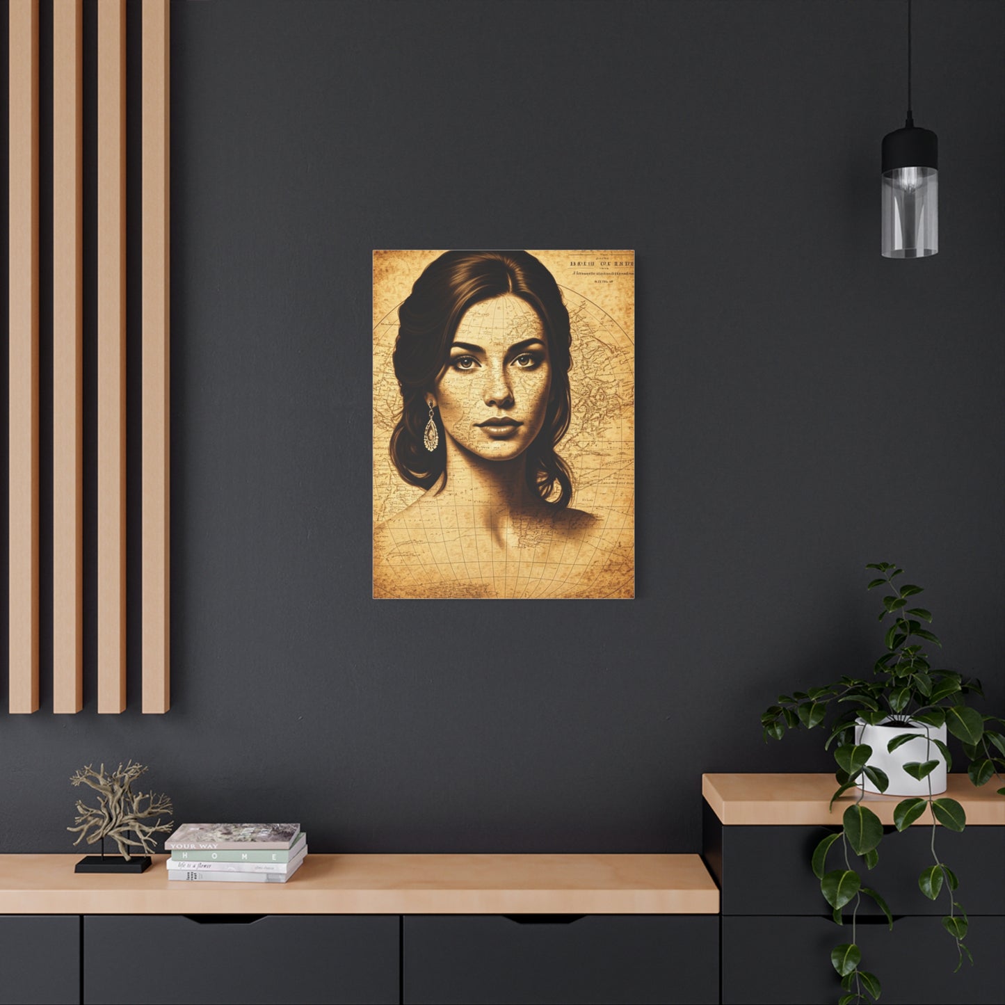 Minimal Black Silhouette World Map Wall Art & Canvas Prints