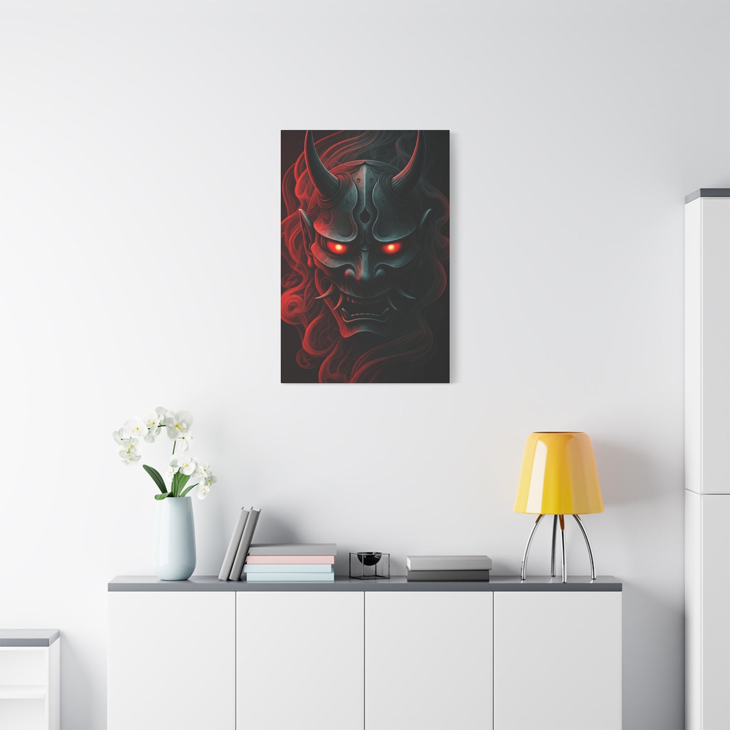 Dark Oni Mask Wall Art & Canvas Prints