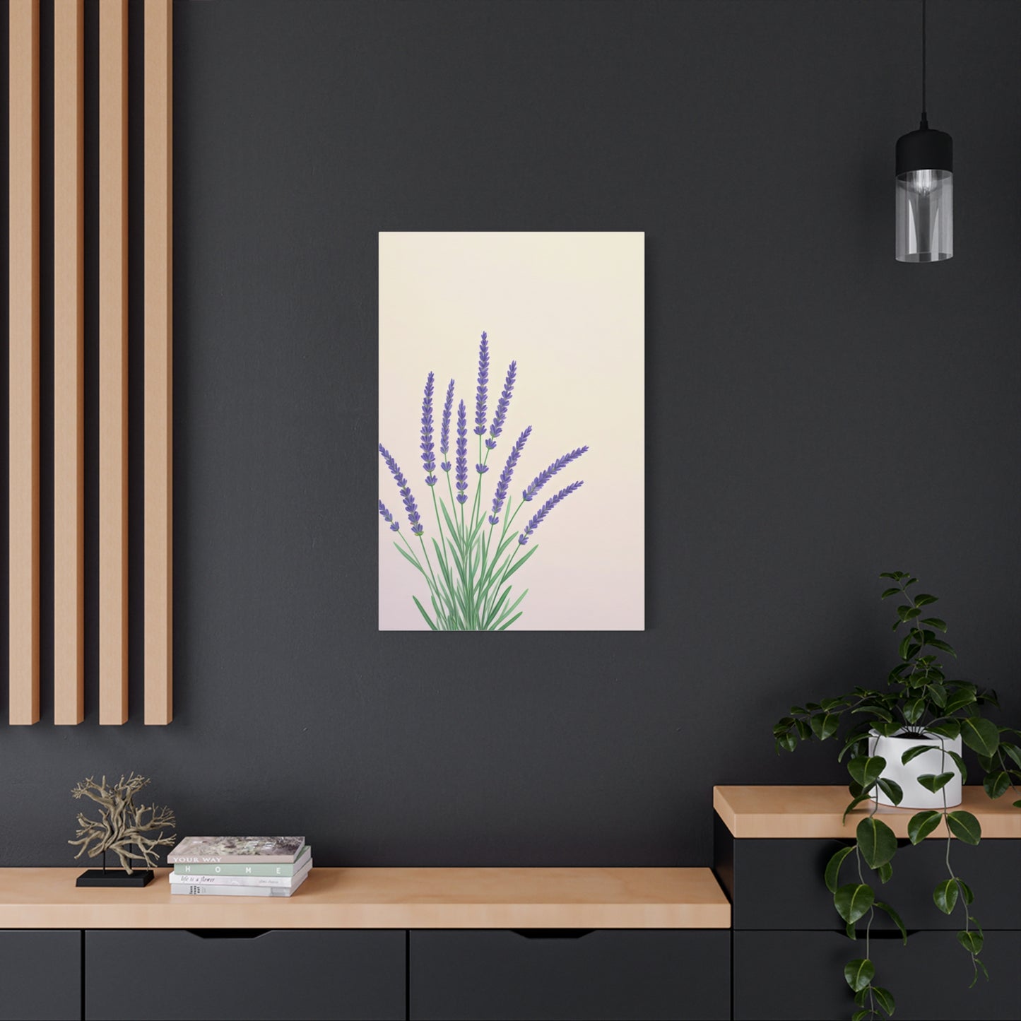 Lavender Botanical Minimal Illustration Wall Art & Canvas Prints