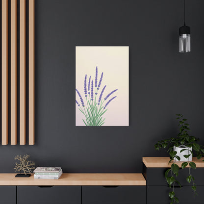 Lavender Botanical Minimal Illustration Wall Art & Canvas Prints