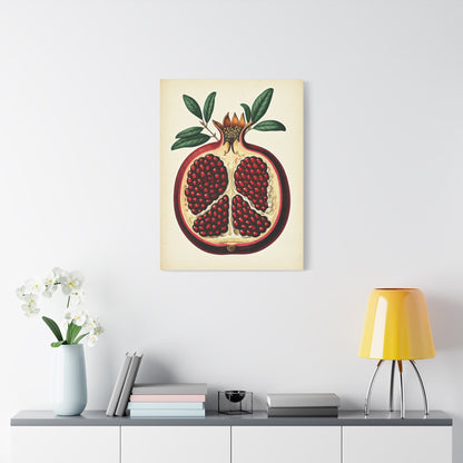 Pomegranate Cross Section Illustration Wall Art & Canvas Prints