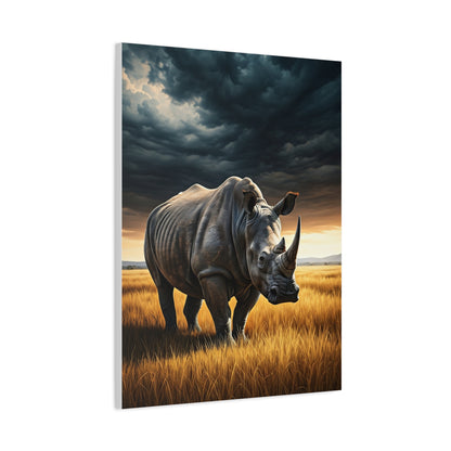 Rhino Guardian Under Stormy Skies Wall Art & Canvas Prints