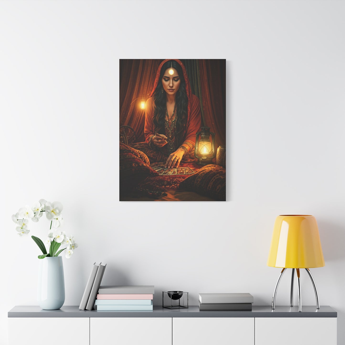 Bohemian Tarot Reader by Lantern Light Wall Art & Canvas Prints