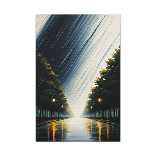 Tree-Lined Light Path Landscape Wall Art & Canvas Prints