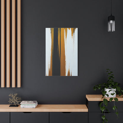 Vertical Gold and Black Abstract Wall Art & Canvas Prints