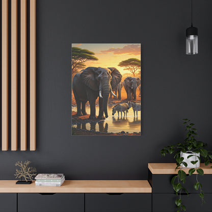 Elephant Family Journey Wall Art & Canvas Prints