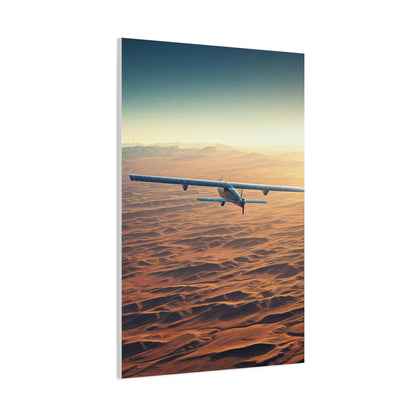Desert Horizon Aircraft Journey Wall Art & Canvas Prints