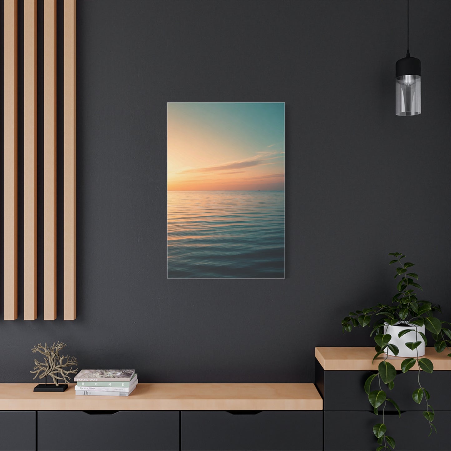 Tranquil Sunset Sea Horizon Wall Art & Canvas Prints