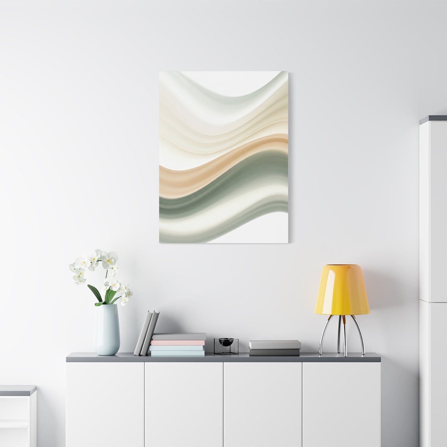 Abstract Neutral Flow Art Wall Art & Canvas Prints