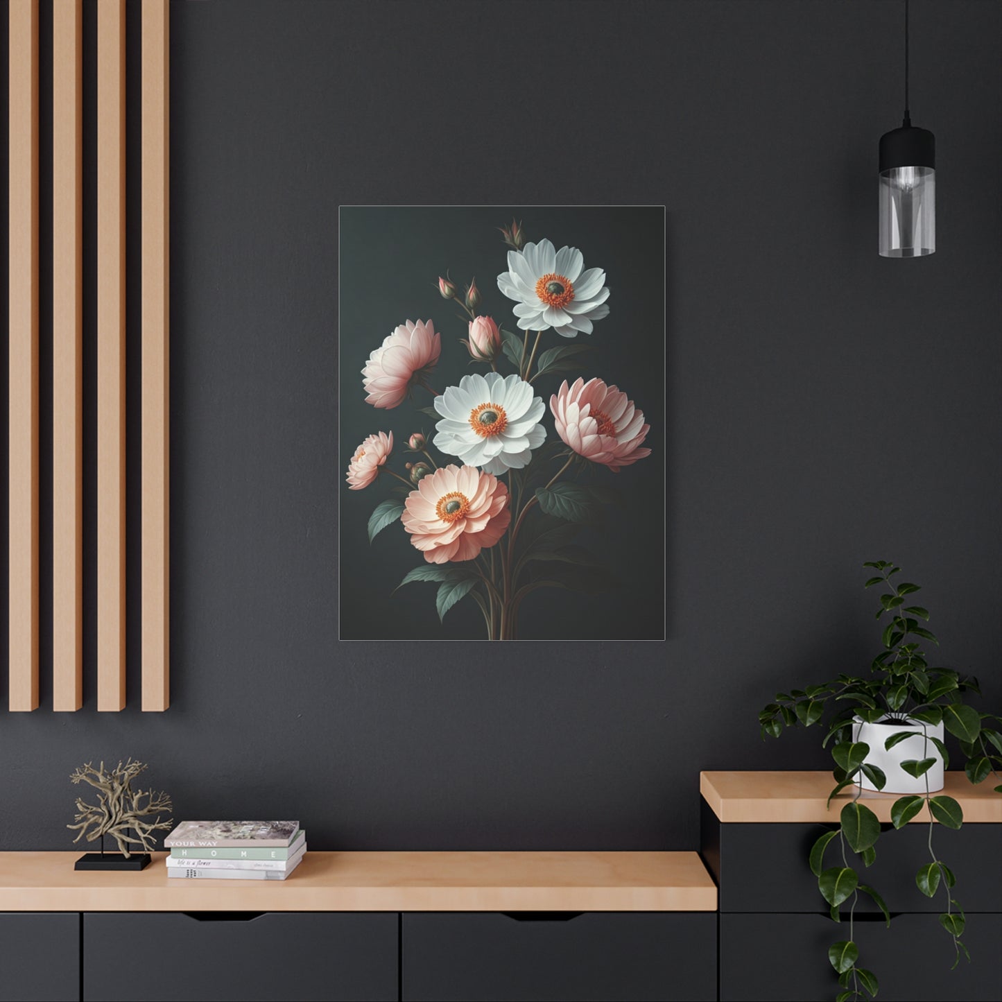 Midnight Bloom Elegance Wall Art & Canvas Prints