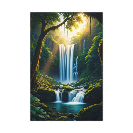 Enchanted Forest Waterfall Escape Wall Art & Canvas Prints