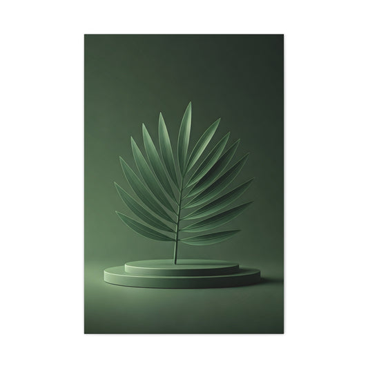Sculpted Palm Leaf Minimalist Wall Art & Canvas Prints