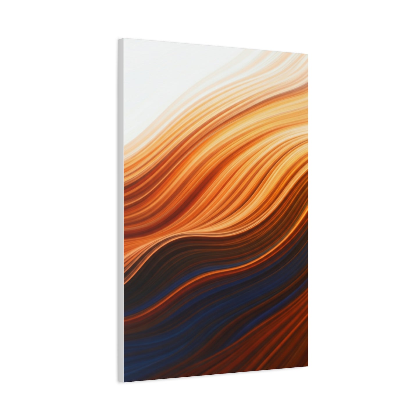 Warm Layered Wave Abstract Wall Art & Canvas Prints