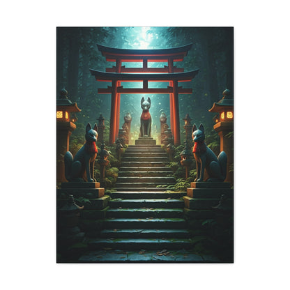 Fox Shrine Guardians Wall Art & Canvas Prints