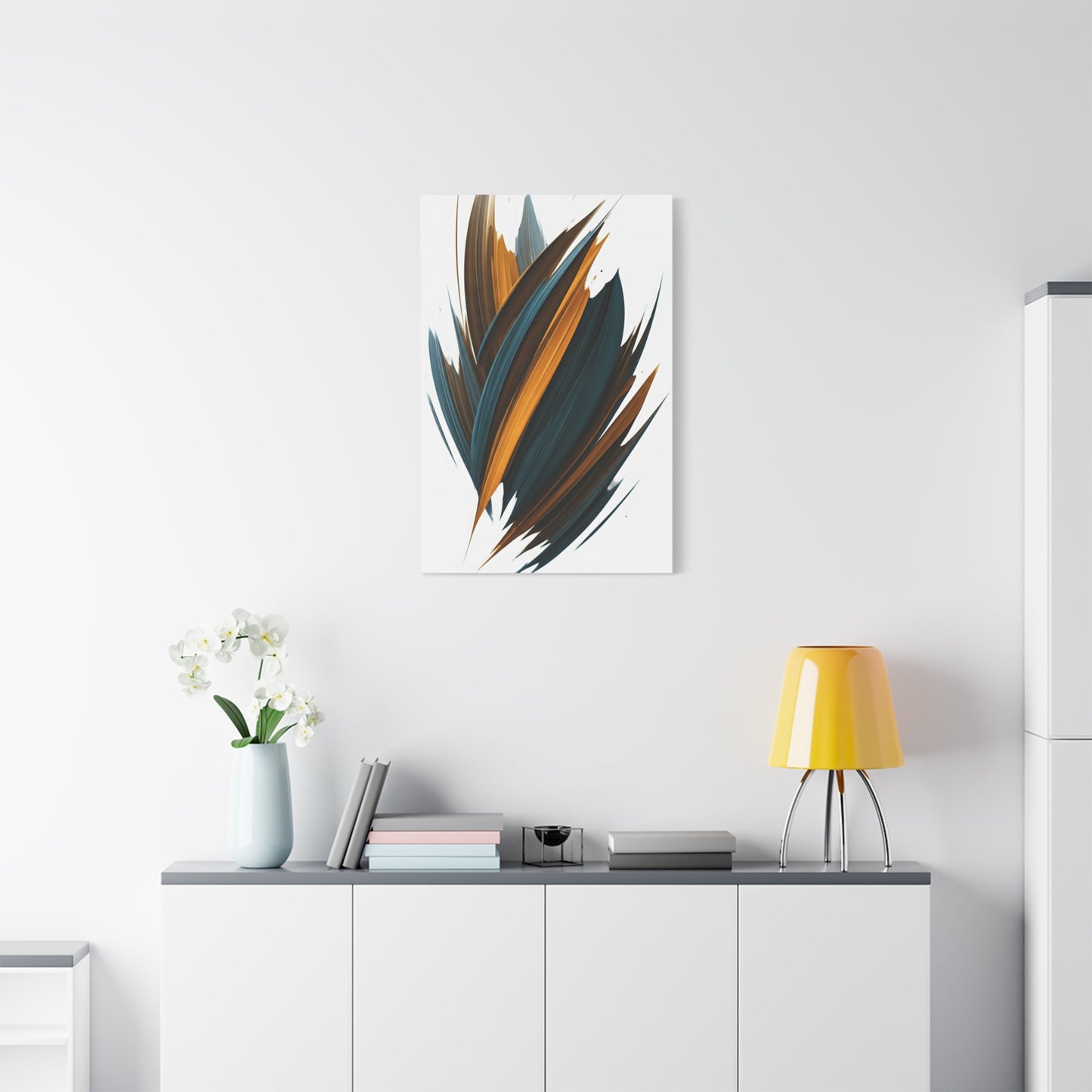 Teal Ember Surge Abstract Wall Art & Canvas Prints