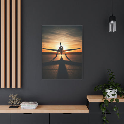 Golden Horizon Propeller Flight Wall Art & Canvas Prints