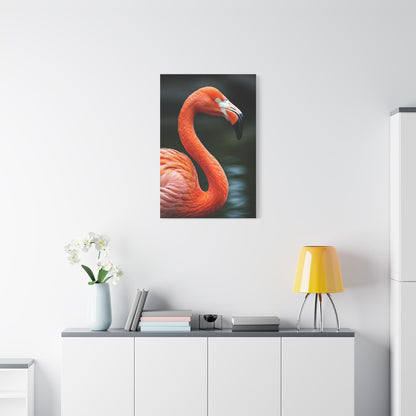 Elegant Pink Flamingo Portrait Wall Art & Canvas Prints