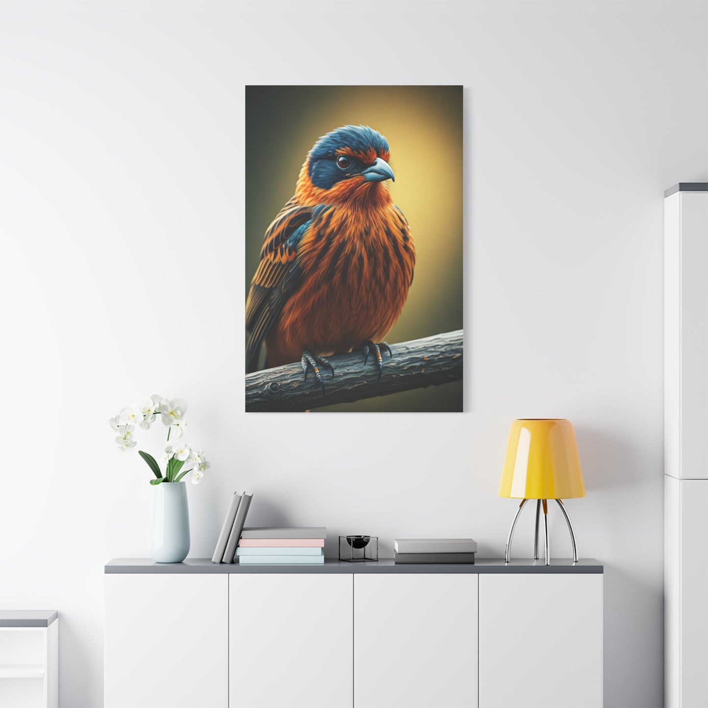 Golden Chest Songbird Portrait Wall Art & Canvas Prints