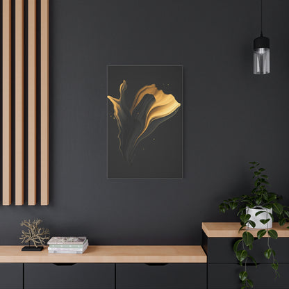 Golden Flow Abstract Form Wall Art & Canvas Prints