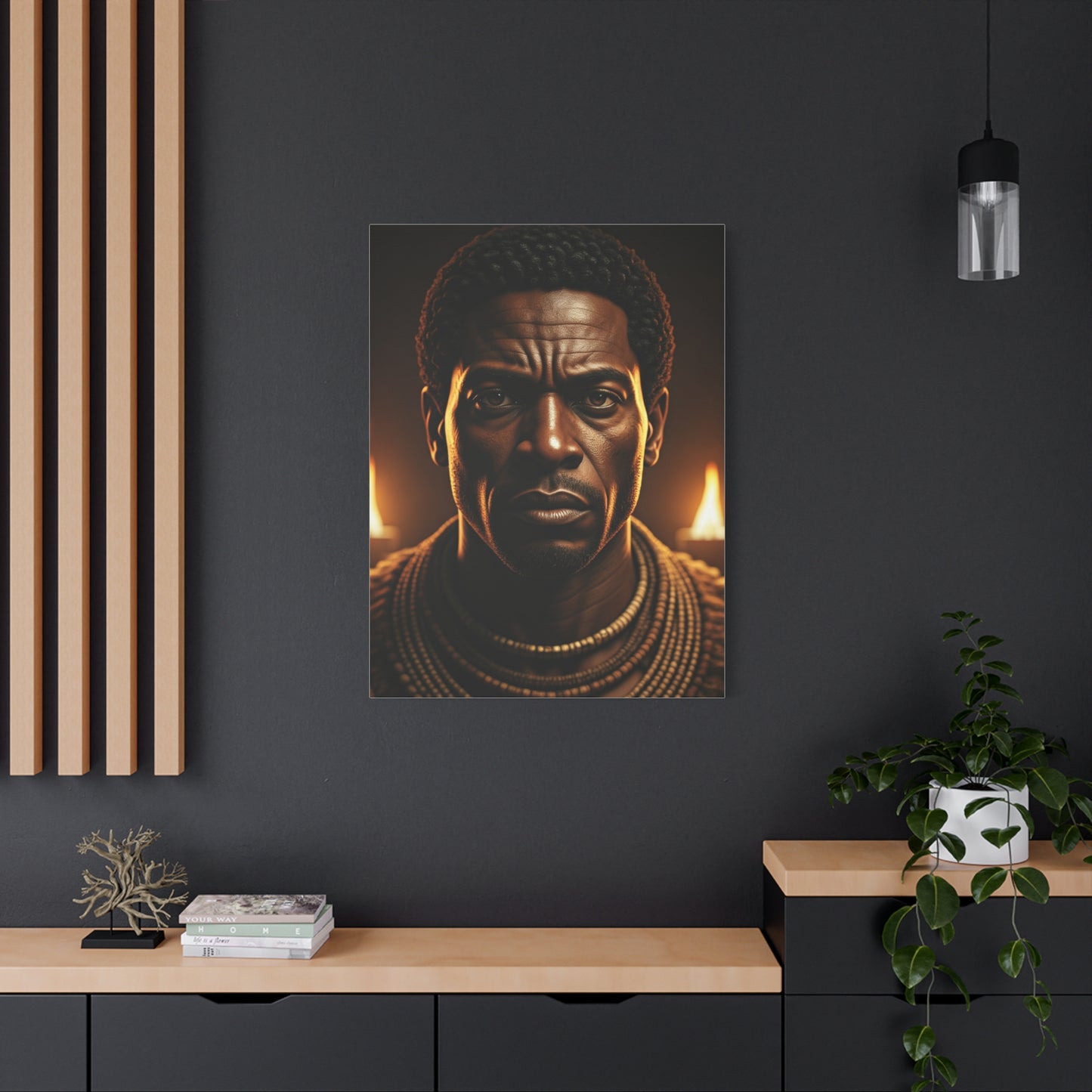 Regal Warrior King Portrait Wall Art & Canvas Prints