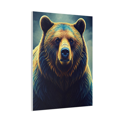 Golden Light Grizzly Face Wall Art & Canvas Prints