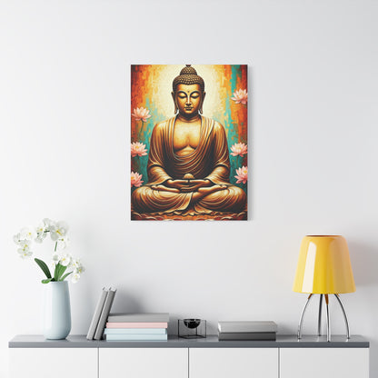 Sacred Lotus Buddha Portrait Wall Art & Canvas Prints
