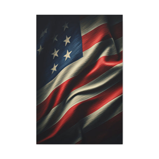 Classic Waving Stars and Stripes Wall Art & Canvas Prints