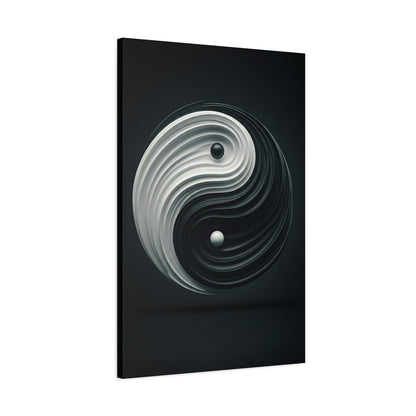 Monochrome Yin Yang Energy Wall Art & Canvas Prints