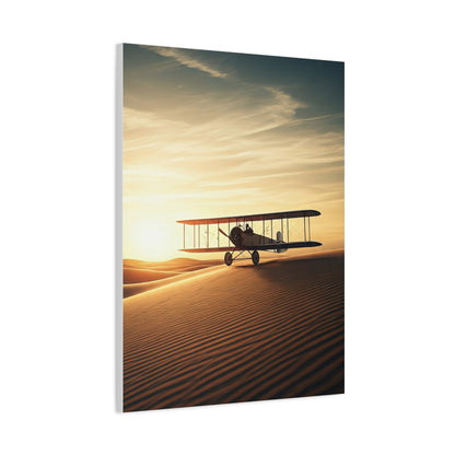 Desert Dawn Biplane Flight Wall Art & Canvas Prints