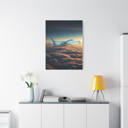 Elegant Concept Aircraft Above Clouds Wall Art & Canvas Prints