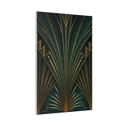 Emerald Radiance Fan Art Deco Wall Art & Canvas Prints