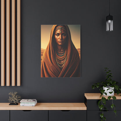 Bohemian Tribal Woman Portrait Wall Art & Canvas Prints