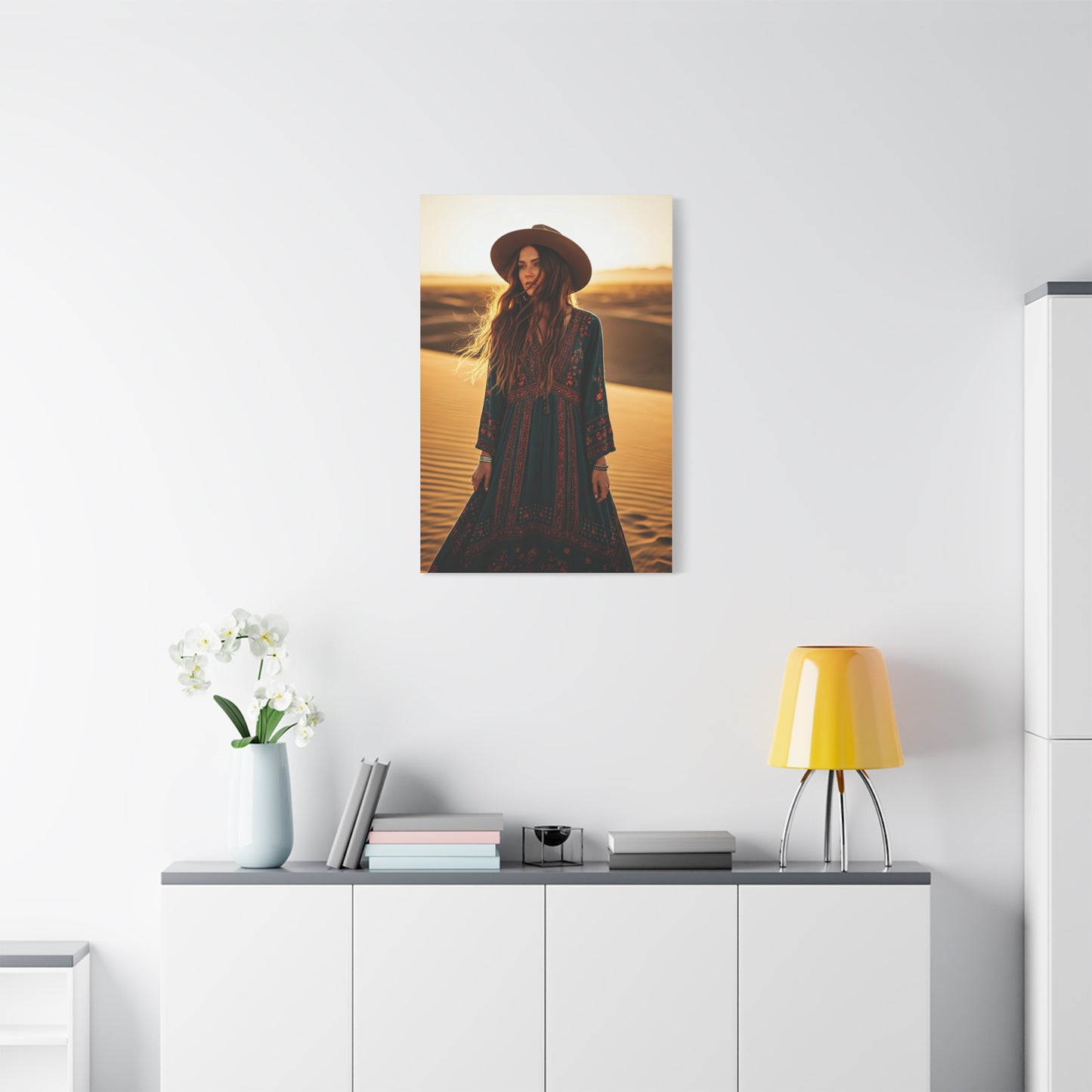 Desert Bohemian Wanderer Woman Wall Art & Canvas Prints