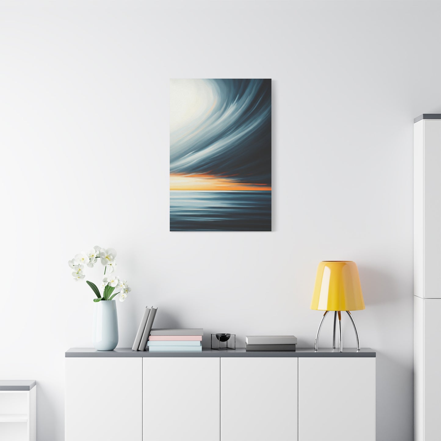 Ethereal Ocean Dusk Abstract Wall Art & Canvas Prints