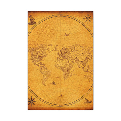 Classic Oval World Explorer Map Wall Art & Canvas Prints