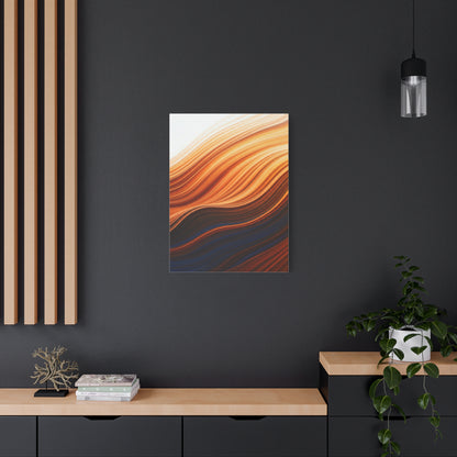Warm Layered Wave Abstract Wall Art & Canvas Prints