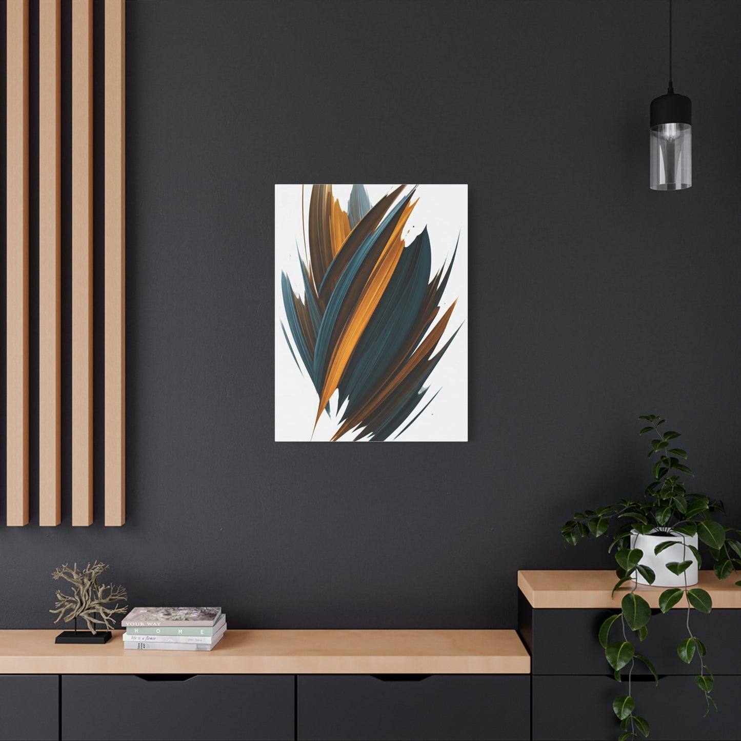 Teal Ember Surge Abstract Wall Art & Canvas Prints