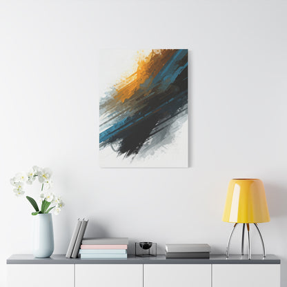 Gold and Blue Motion Abstract Wall Art & Canvas Prints